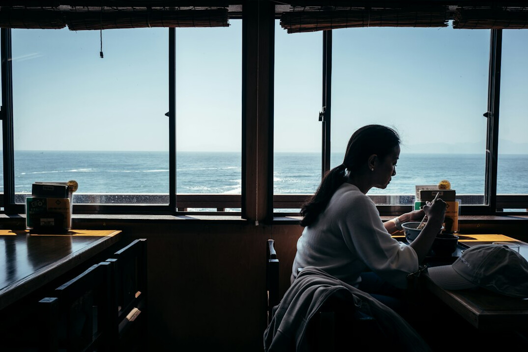 person studying Japanese